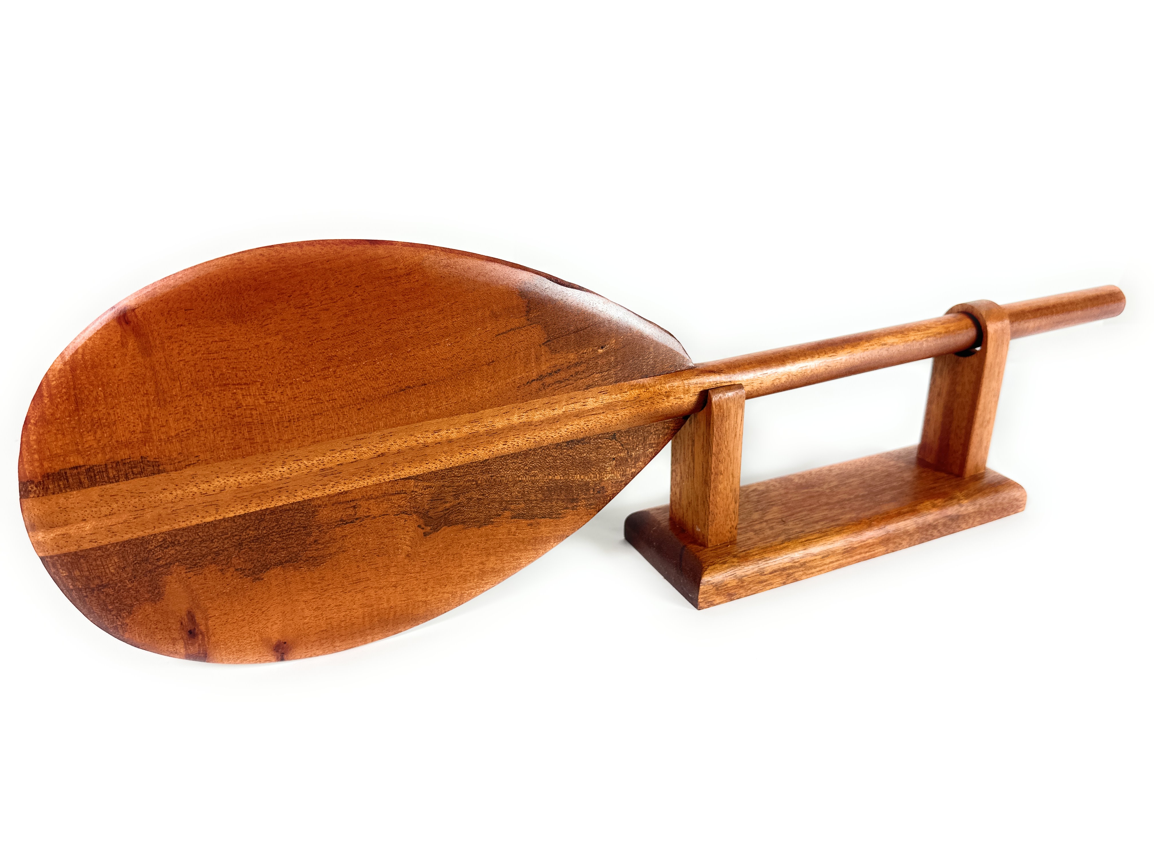Curly Cuban Mahogany Paddle 24 inch with stand | #koa888st24F Curly Cuban Mahogany Paddle 24 inch with stand | #koa888st24F